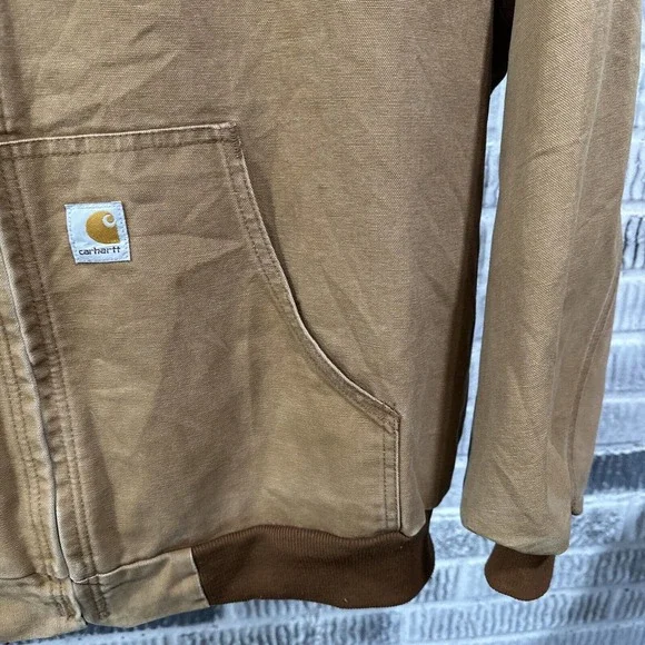 Vintage Carhartt Jacket Mens 4XL Brown Duck J131 Hoodie Union Michigan‎ USA VGC - Picture 4 of 16
